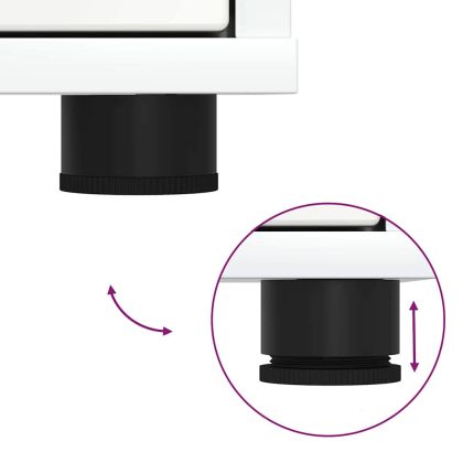 Шкаф за съхранение Лъскаво бяло 60 x 48 x 57 см Инженерно дърво