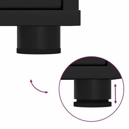 Шкаф за съхранение Черно 40 x 48 x 57 см Инженерно дърво