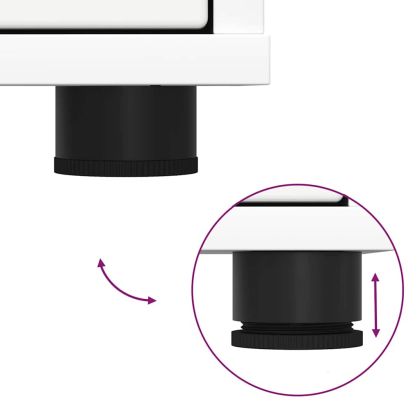 Шкаф за съхранение Лъскаво бяло 40 x 48 x 57 см Инженерно дърво