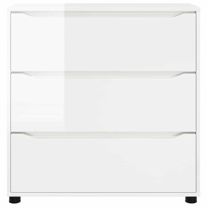 Шкаф за съхранение Лъскаво бяло 80 x 31 x 81 см Инженерно дърво