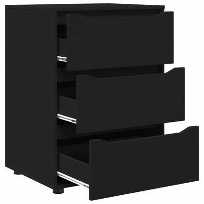 Шкаф за съхранение Черно 60 x 48 x 81 см Инженерно дърво