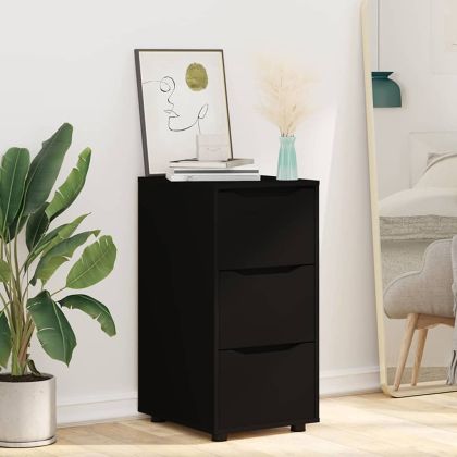 Шкаф за съхранение Черно 40 x 48 x 81 см Инженерно дърво
