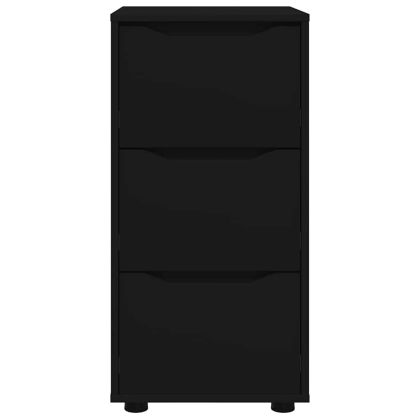 Шкаф за съхранение Черно 40 x 48 x 81 см Инженерно дърво