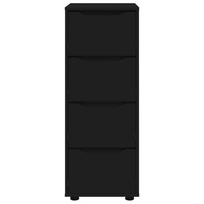 Шкаф за съхранение Черно 40 x 48 x 105 см Инженерно дърво