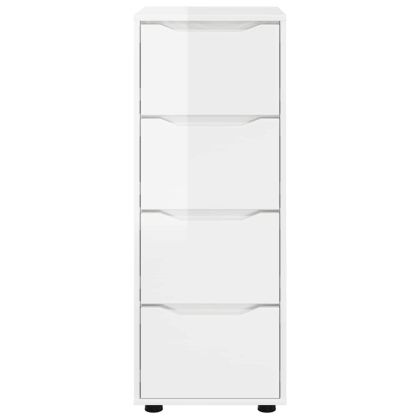 Шкаф за съхранение Лъскаво бяло 40 x 48 x 105 см