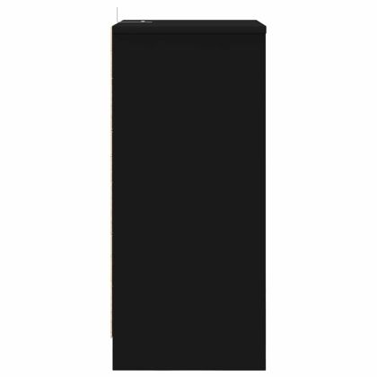 Нощно шкафче с чекмедже Черно 40 x 30 x 467 см Инженерно дърво