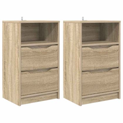 Нощни маси 2 pcs Сонома дъб 40 x 30 x 467 см Инженерно дърво