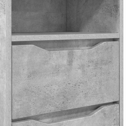 Нощно шкафче Циментено сиво 40 x 30 x 467 см Инженерно дърво