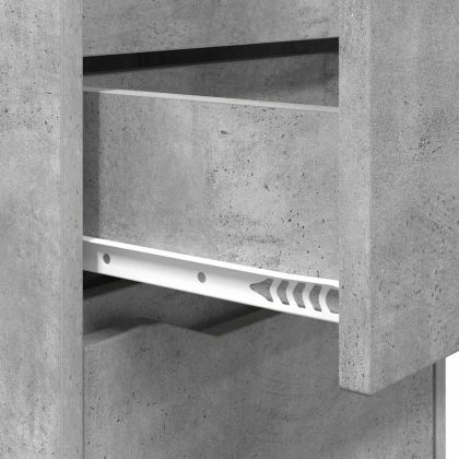 Нощни маси с чекмедже 2 pcs Циментено сиво 40 x 30 x 467 см