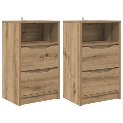 Нощни маси 2 pcs Дъб 40 x 30 x 467 см Инженерно дърво
