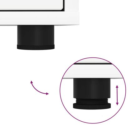 ТВ шкаф с чекмедже Бяло 100 x 48 x 43 см Инженерно дърво