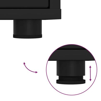 ТВ шкаф с чекмедже Черно 100 x 48 x 43 см Инженерно дърво