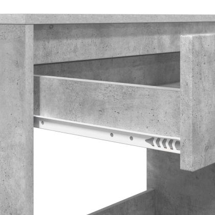 Бюро с чекмедже Циментено сиво 100 x 50 x 78 см Инженерно дърво