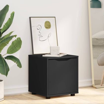 Шкаф за баня Черно 40,5 x 40 x 44 см Инженерно дърво