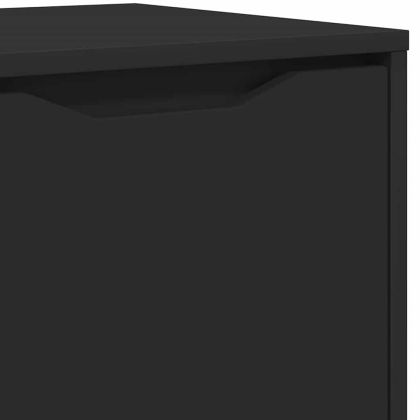 Шкаф за баня Черно 40,5 x 40 x 44 см Инженерно дърво