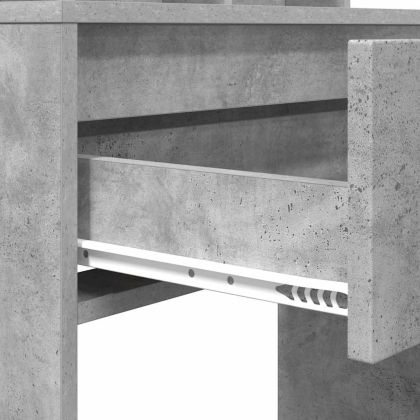 Тоалетки за спалня с чекмедже Циментено сиво 80 x 39,6 x 135 см