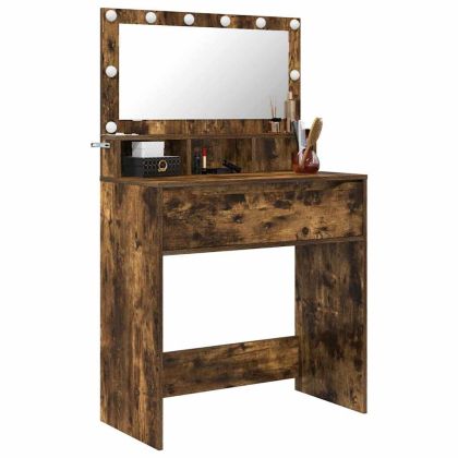 Тоалетки за спалня Димян дъб 80 x 39,6 x 135 см Инженерно дърво