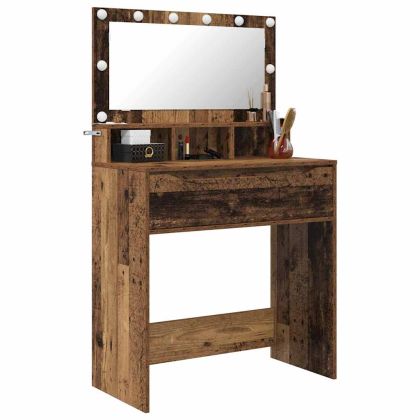 Тоалетки за спалня с чекмедже Старо дърво 80 x 39,6 x 135 см