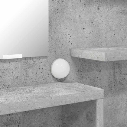 Тоалетки за спалня с чекмедже Циментено сиво 80 x 39,6 x 135 см