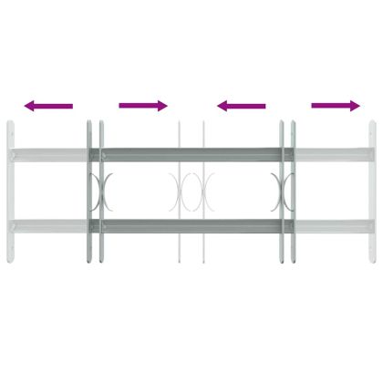 Регулируема решетка за прозорци с 2 напречни пръта 500-650 мм
