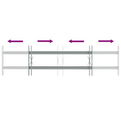Регулируема решетка за прозорци с 2 напречни пръта 700-1050 мм