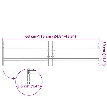 Регулируема решетка за прозорци с 2 напречни пръта 700-1050 мм