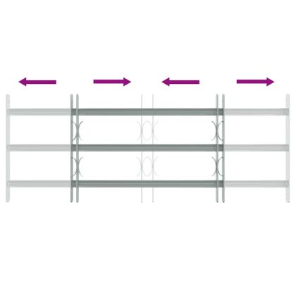Регулируема решетка за прозорци с 3 напречни пръта 700-1050 мм