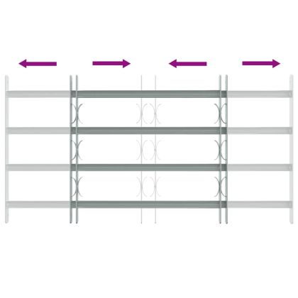 Регулируема решетка за прозорци с 4 напречни пръта 700-1050 мм
