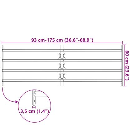 Регулируема решетка за прозорци с 4 напречни пръта 1000-1500 мм