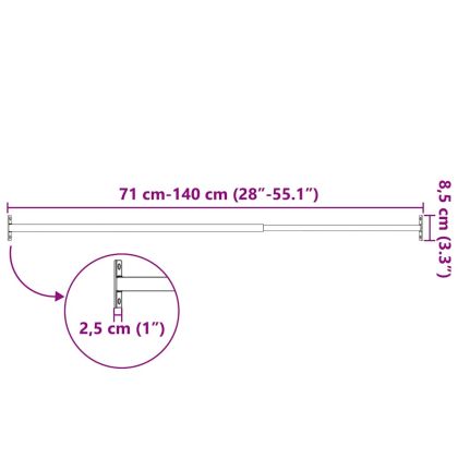 Регулируеми защитни пръти за прозорец, 3 бр, 710-1200 мм
