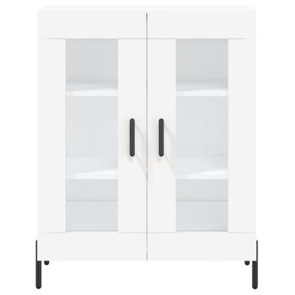 Висок шкаф, бял, 69,5x34x180 см, инженерно дърво