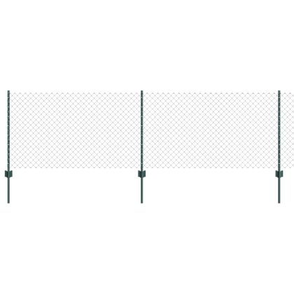 Ограда и колче Зелен 0,8 x 10 m Стомана