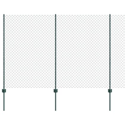Ограда и колче Зелен 1,6 x 10 m Стомана