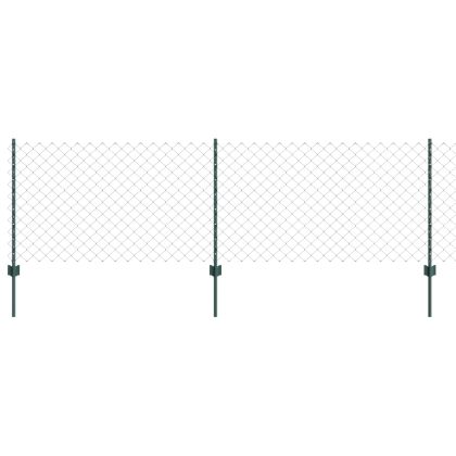 Ограда и колче Зелен 0,8 x 10 m Стомана