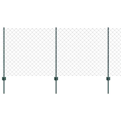 Ограда и колче Зелен 1 x 10 m Стомана