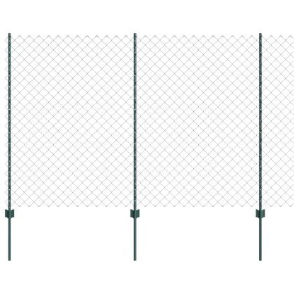 Ограда и колче Зелен 1,6 x 25 m Стомана