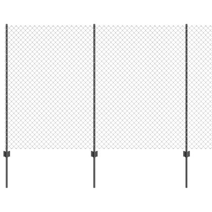 Ограда и колче Сив 1,6 x 10 m Стомана