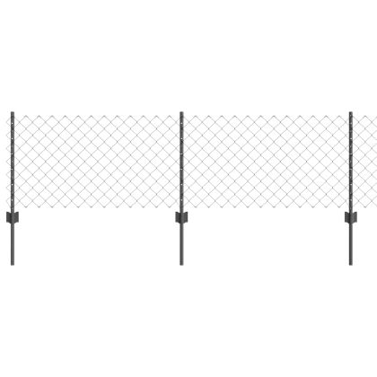 Ограда и колче Сив 0,6 x 10 м Стомана