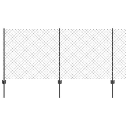 Ограда и колче Сив 1 x 25 m Стомана