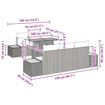 Комплект за хранене в градината 6 pcs Черен и кафяв