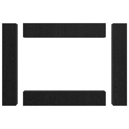 Комплект ТВ шкаф 10 pcs Черния дъб Инженерно дърво