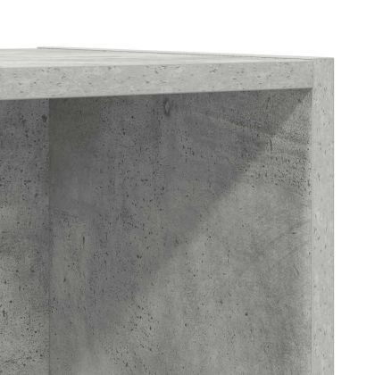 ТВ шкаф за стенен монтаж, бетонно сив, 37x37x107 см