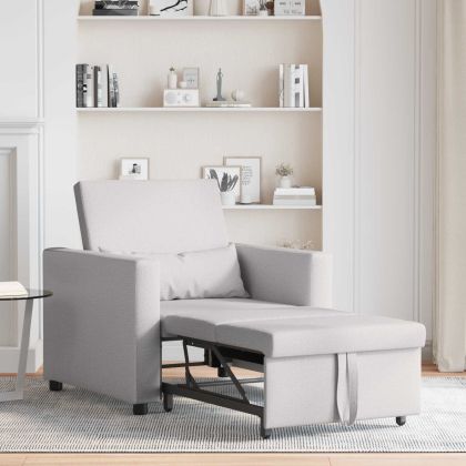 Единичен диван легло Облачно сиво 90 x 165 x 87 см текстил