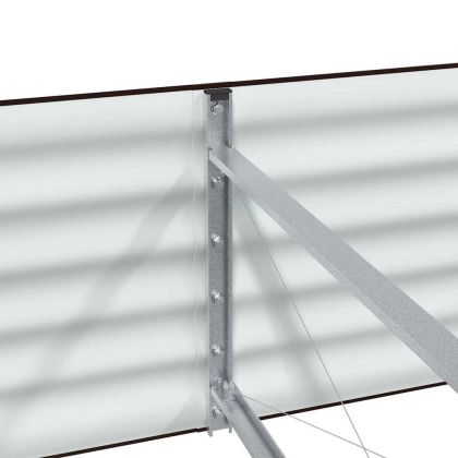 Градинска повдигната леха Кафяво 320 x 80 x 44 cm Стомана