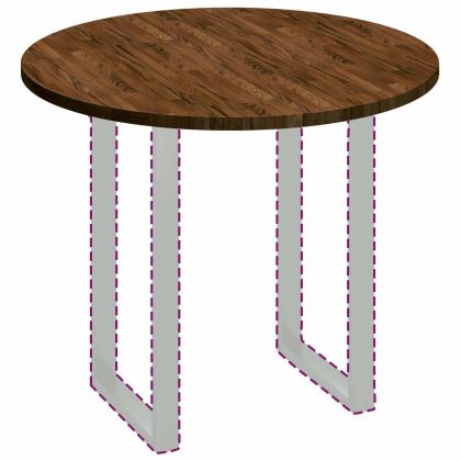 Топ за маса Светлокафяво Ø 90 x 2.5 cm Солидно дъбово дърво