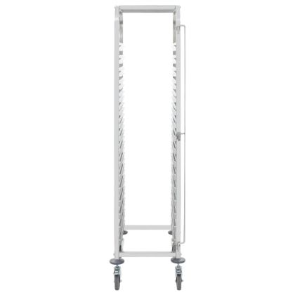 Кухненска количка за 16 табли 38x55x163 см инокс