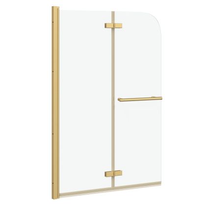 Душова обшивка Златист 95 x 140 cm ESG стъкло и алуминий