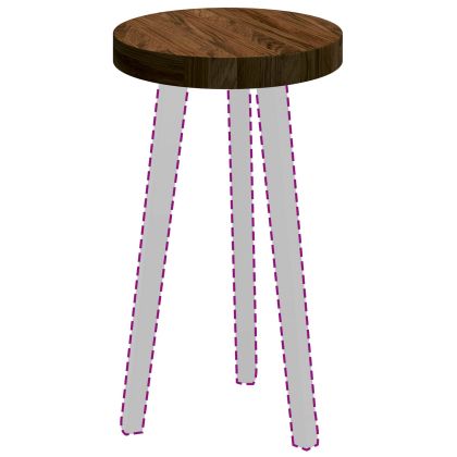 Топ за маса Светлокафяво Ø 30 x 4 cm Солидно дъбово дърво