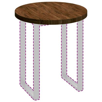 Топ за маса Светлокафяво Ø 70 x 4 cm Солидно дъбово дърво