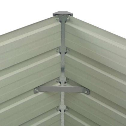 Повдигната леха, антрацит, 100x100x77 см, поцинкована стомана